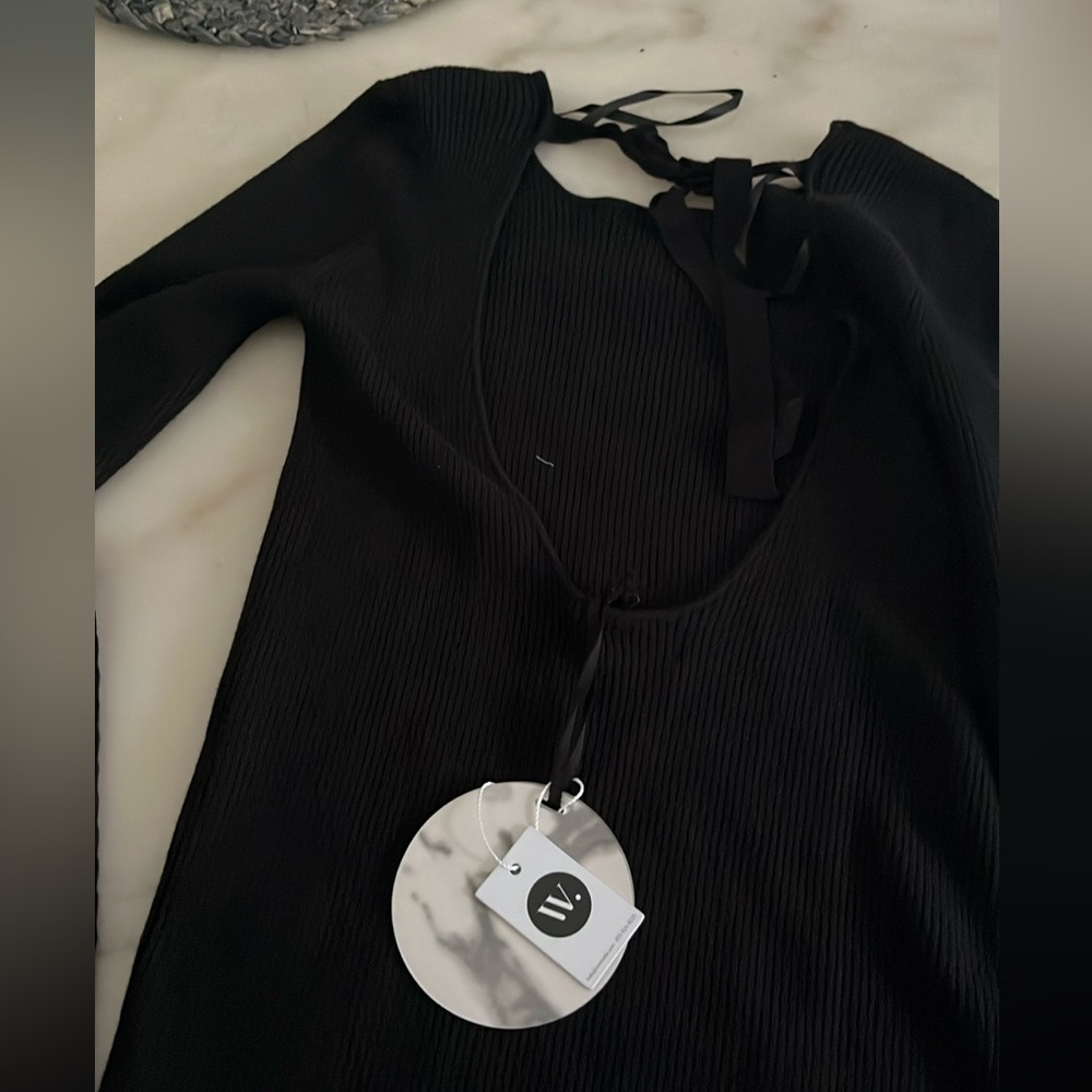 Line + Dot black viviane belled cuffs sweater black small